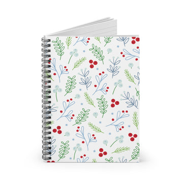 Festive Greenery Spiral Lined Notebook