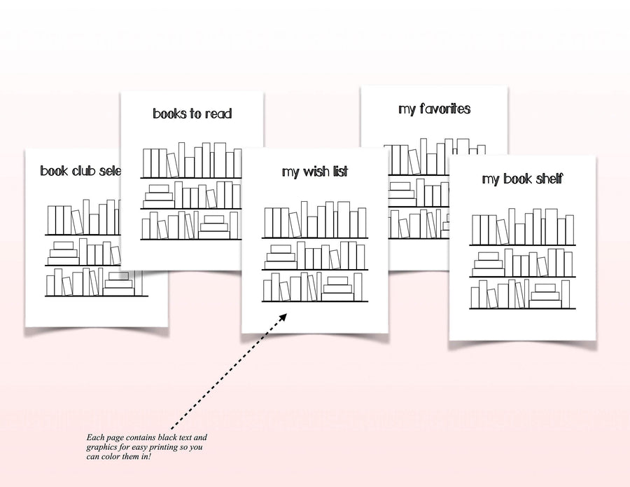 Bookshelf Tracker - Sweet Summer Designs