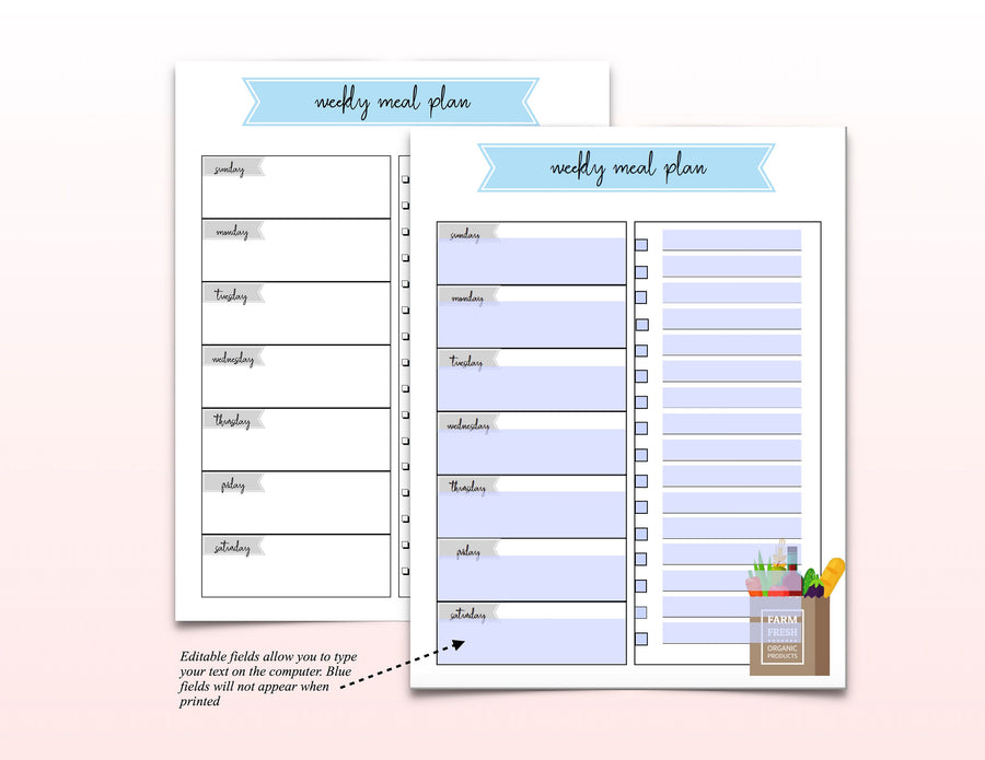 Planner Inserts - Meal Planner