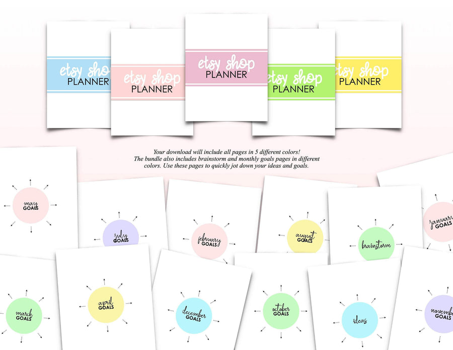 Etsy Shop Planner Printable, Etsy Seller Planner, Online Shop Planner, Boutique Planner Printable, Online Business Planner, Business Plan - Sweet Summer Designs