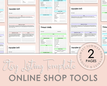 Online Shop - Etsy Listing Template