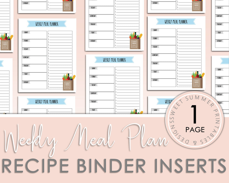 Planner Inserts - Meal Planner