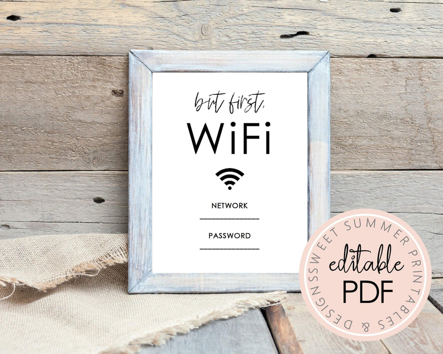 Wi-Fi Password Sign - 