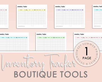 Online Shop Inventory Sheets, Inventory Tracker Printable, Inventory Management Sheet, Inventory Planner, Online Shop Planner - Sweet Summer Designs