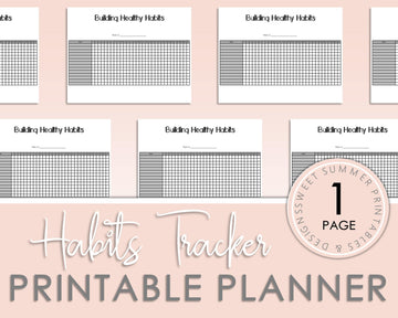 Planner Inserts - Habit Tracker - Sweet Summer Designs