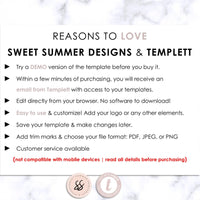 Gift Certificate - Blue  Floral - Sweet Summer Designs