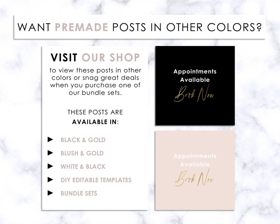 40 Botox & Fillers Instagram Posts - Blush & Rose Gold - Sweet Summer Designs