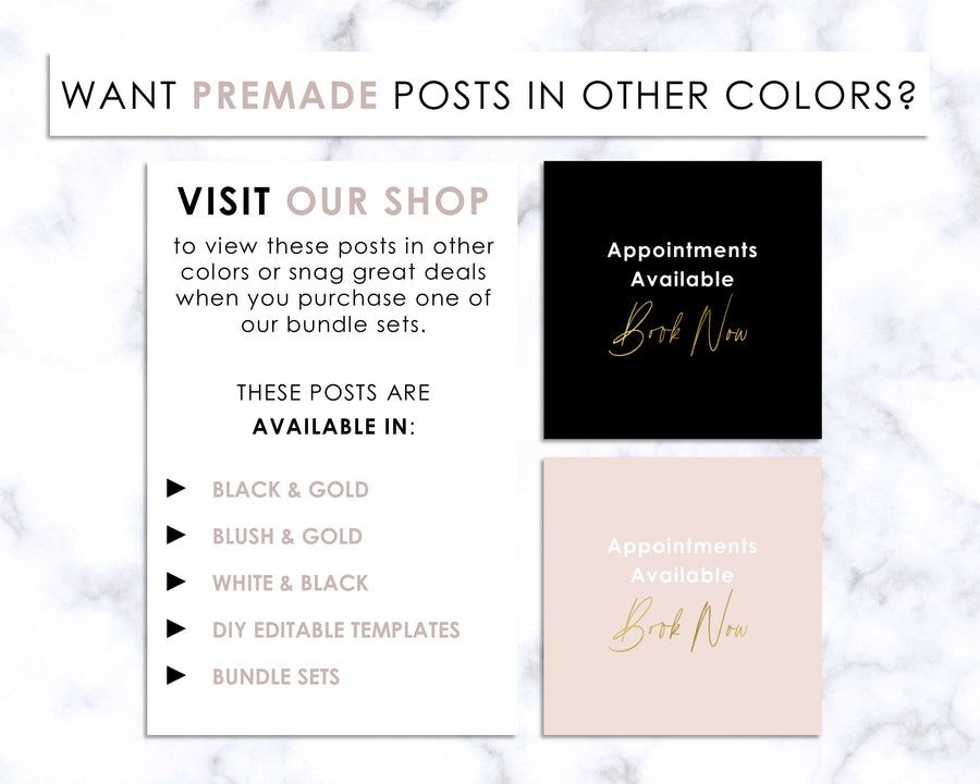 62 Fashion Boutique Instagram Posts - Black & Gold