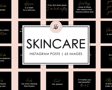 65 Skincare Instagram Posts - Black & Gold