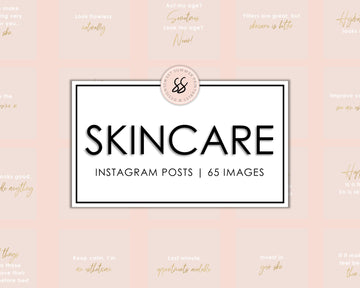 65 Skincare Instagram Posts - Blush & Gold