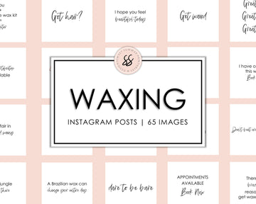 65 Waxing Instagram Posts - White & Black