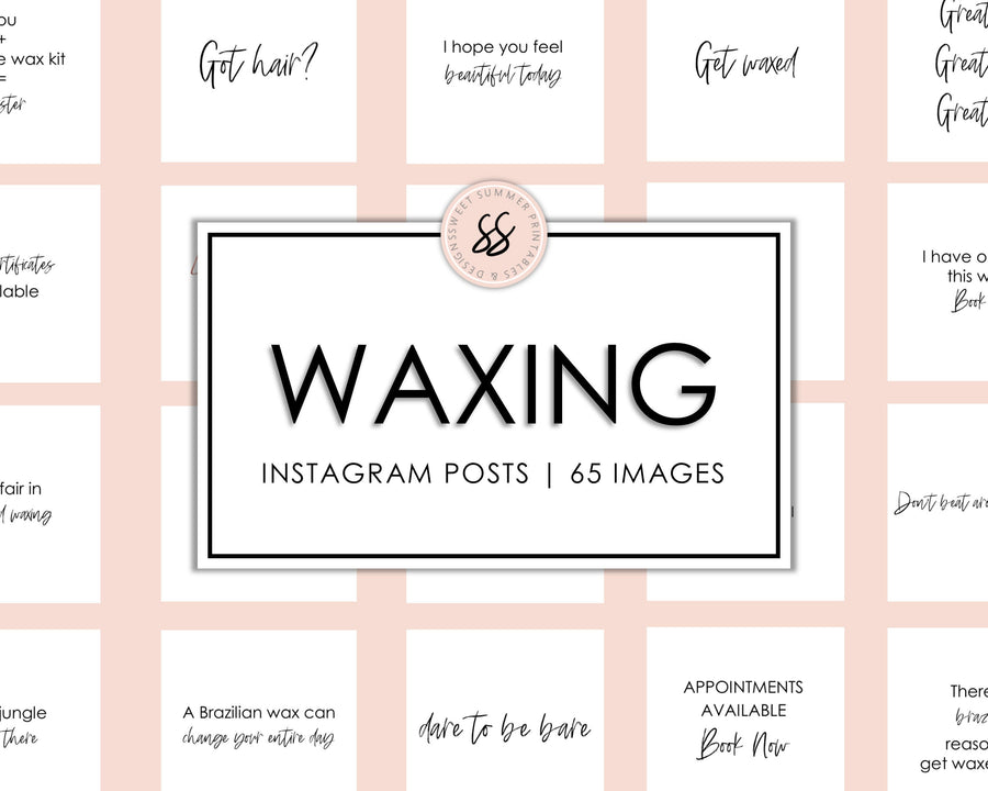 65 Waxing Instagram Posts - White & Black