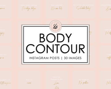 30 Body Contouring Instagram Posts - Blush & Gold - Sweet Summer Designs