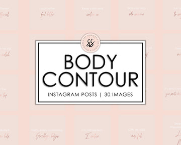 30 Body Contouring Instagram Posts - Blush & Rose Gold - Sweet Summer Designs