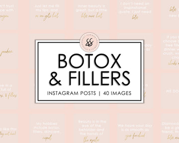 40 Botox & Fillers Instagram Posts - Blush & Gold - Sweet Summer Designs