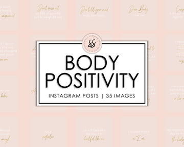 35 Body Positivity Instagram Posts - Blush & Gold - Sweet Summer Designs