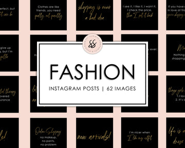 62 Fashion Boutique Instagram Posts - Black & Gold