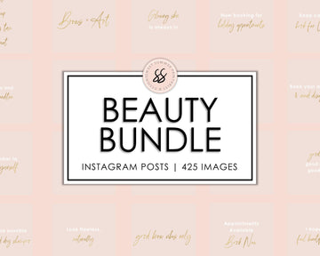 425 Beauty Salon Instagram Posts - Blush & Gold - Sweet Summer Designs