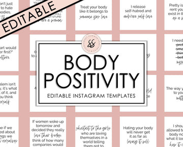 Body Positivity - Editable Instagram Posts - Sweet Summer Designs