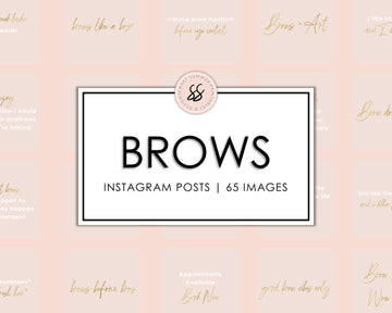 65 Brows Instagram Posts - Blush & Gold