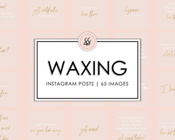 65 Waxing Instagram Posts - Blush & Gold - Sweet Summer Designs