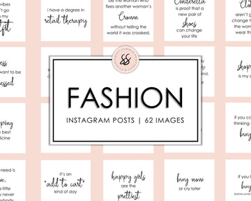62 Fashion Boutique Instagram Posts - White & Black - Sweet Summer Designs