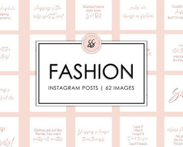 64 Fashion Boutique Instagram Posts - White & Rose Gold