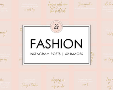 62 Fashion Boutique Instagram Posts - Blush & Gold - Sweet Summer Designs