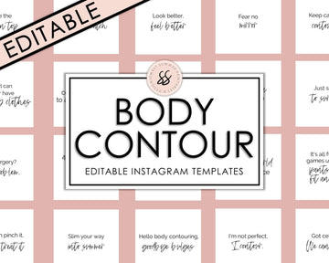 Body Sculpting Social Media Template, Editable Body Contouring Template,  Body Sculpting Instagram Templates, Body Contour Instagram Quotes 
