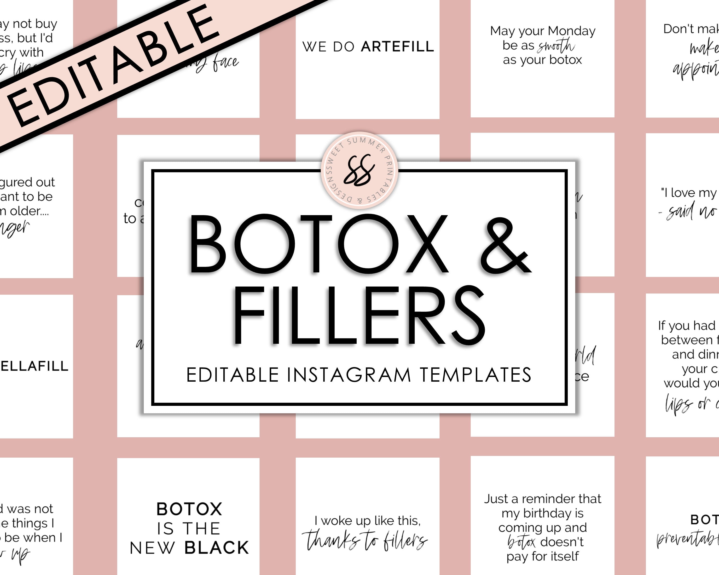 Editable Instagram Posts - Botox & Fillers – Sweet Summer Designs