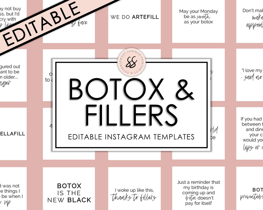 Editable Instagram Posts - Botox & Fillers