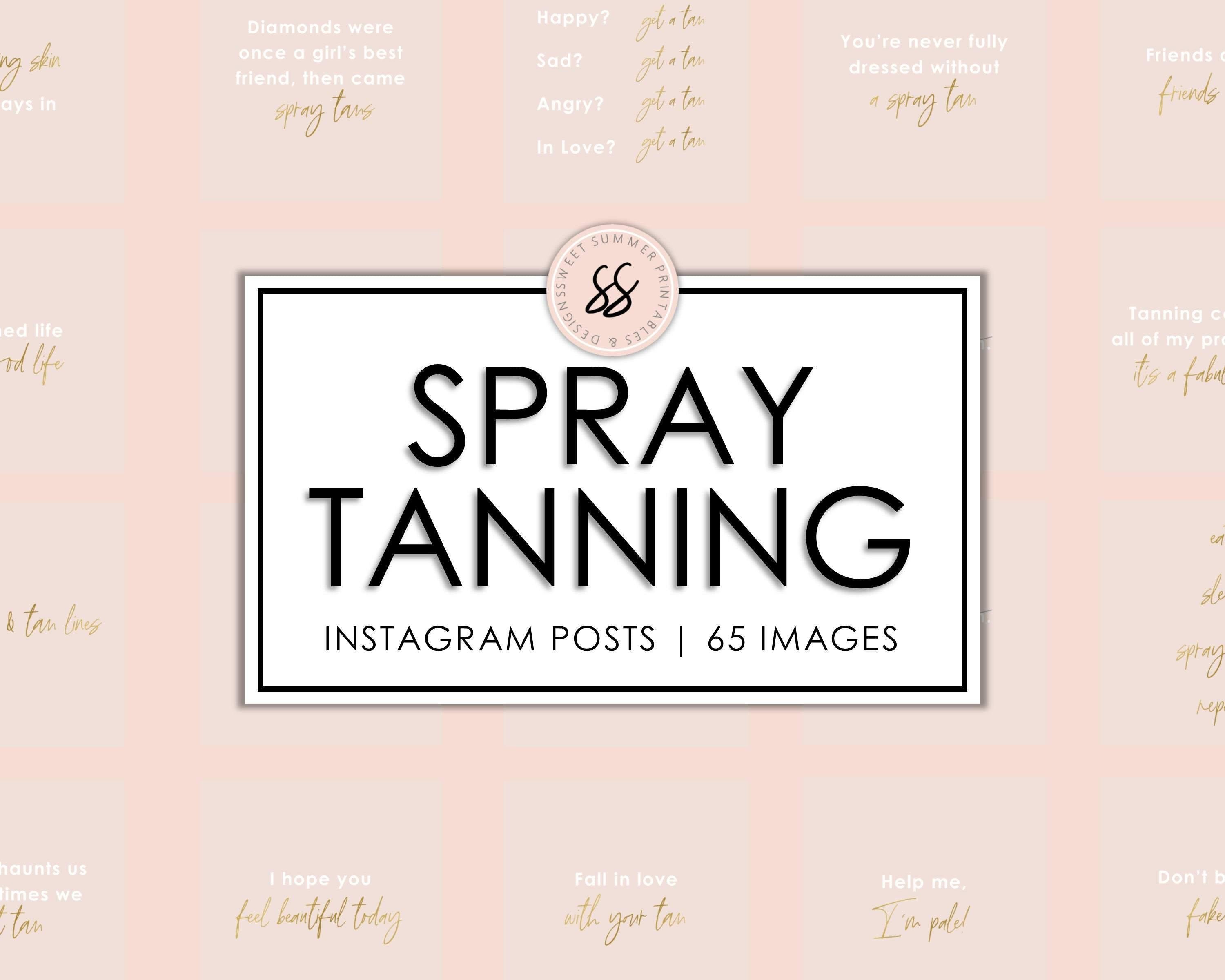 Spray Tan Posts 65 Spray Tanning Instagram Posts - Blush & Gold – Sweet Summer Designs