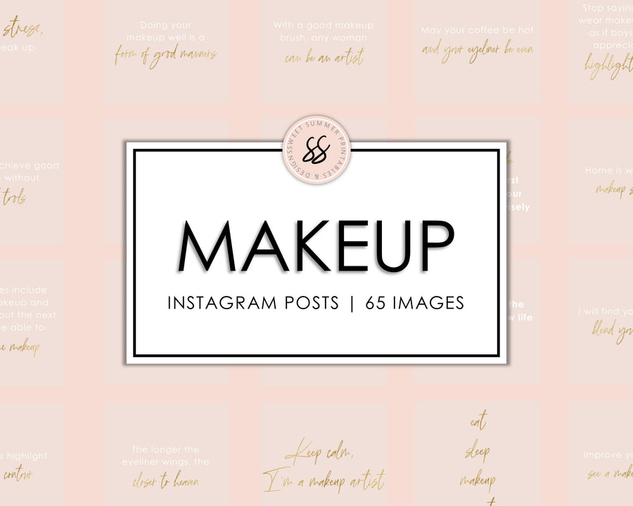 65 Makeup Instagram Posts - Blush & Gold