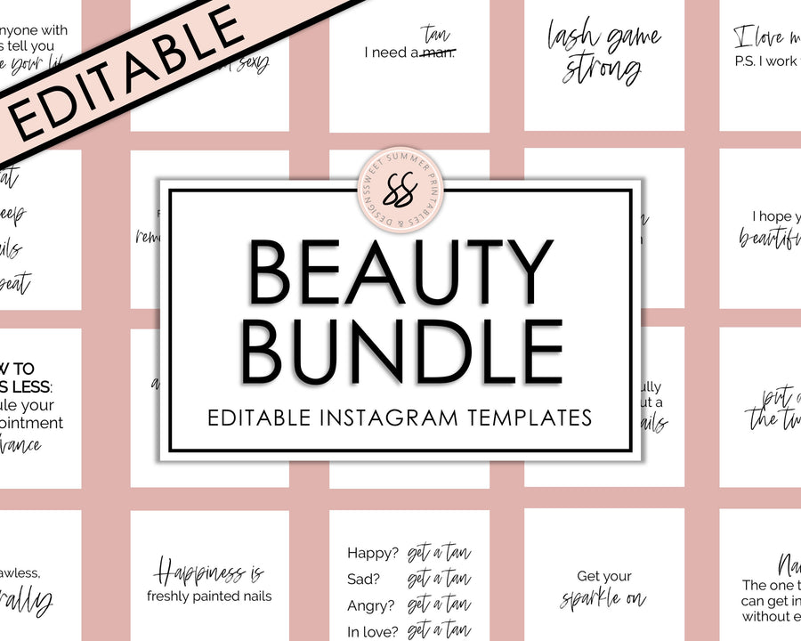 Beauty Bundle - Editable Instagram Posts