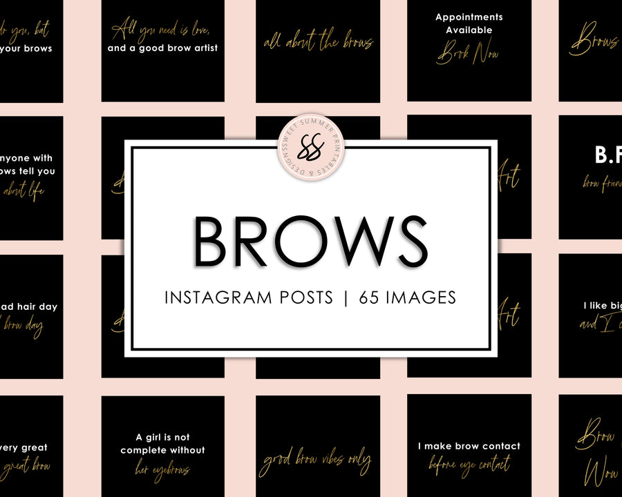 65 Brows Instagram Posts - Black & Gold