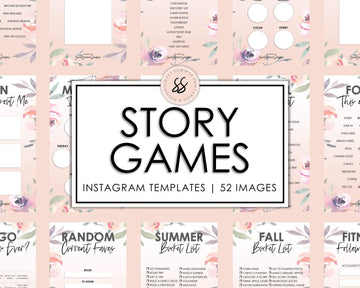 52 Instagram Story Games - Blush Floral - Sweet Summer Designs