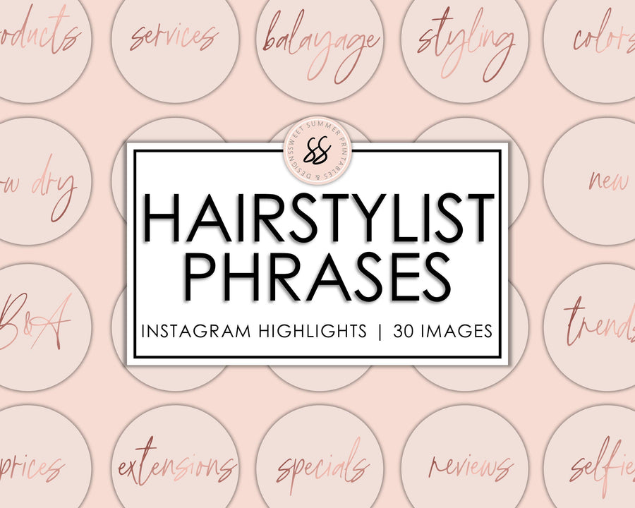 30 Hairstylist Instagram Highlights - Blush & Rose Gold - Sweet Summer Designs