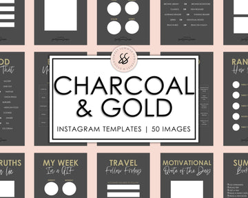 50 Instagram Story Games - Charcoal & Gold - Sweet Summer Designs
