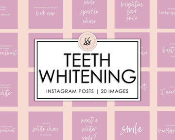 20 Teeth Whitening Instagram Posts - Dusty Rose - Sweet Summer Designs