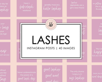 40 Lashes Instagram Posts - Dusty Rose - Sweet Summer Designs