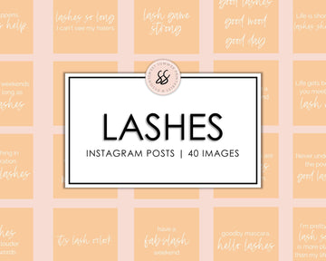 40 Lashes Instagram Posts - Peach - Sweet Summer Designs