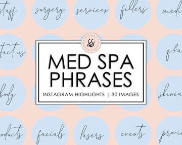 30 Med Spa Instagram Highlights - Blue - Sweet Summer Designs