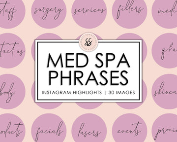 30 Med Spa Instagram Highlights - Dusty Rose - Sweet Summer Designs