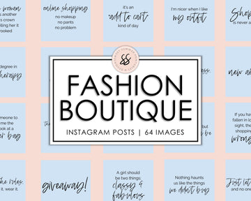 64 Fashion Boutique Instagram Posts - Light Blue - Sweet Summer Designs