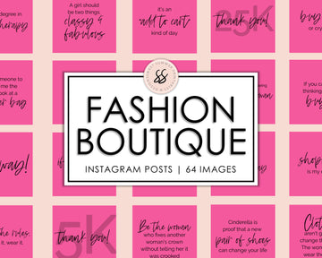 64 Fashion Boutique Instagram Posts - Hot Pink