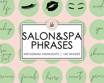 100 Beauty Salon & Spa Instagram Highlights - Spring Green - Sweet Summer Designs