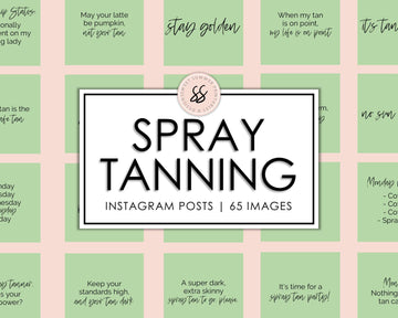 65 Spray Tanning Instagram Posts - Spring Green - Sweet Summer Designs