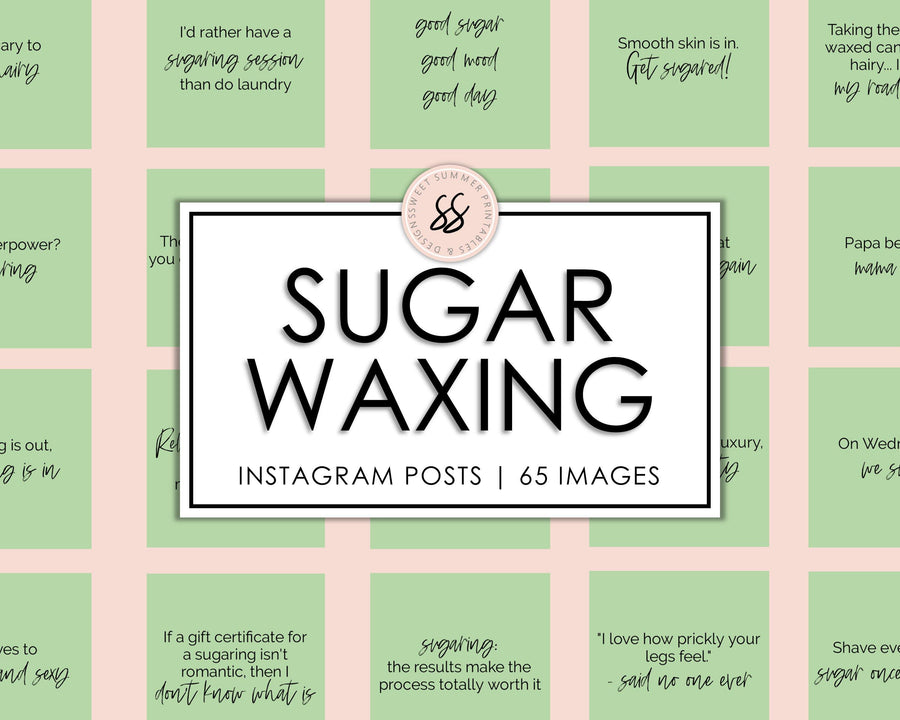 65 Sugar Waxing Instagram Posts - Spring Green - Sweet Summer Designs