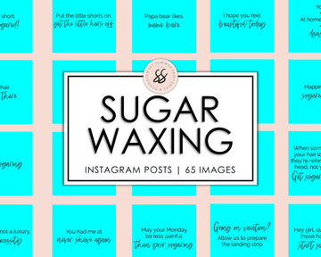 65 Sugar Waxing Instagram Posts - Aqua - Sweet Summer Designs