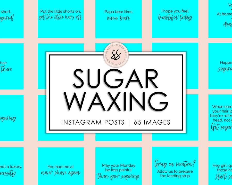65 Sugar Waxing Instagram Posts - Aqua - Sweet Summer Designs